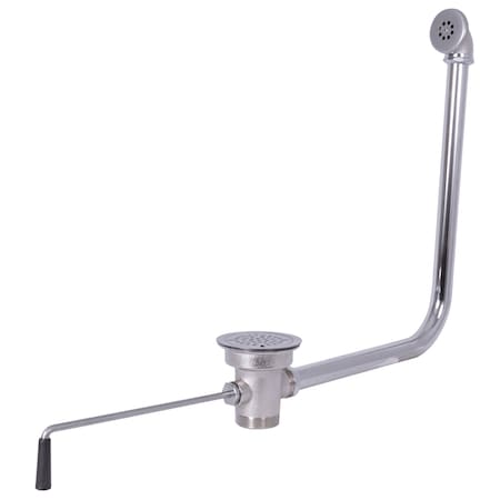 Bk Resources Nickel Plasted Twist Level Kit With Overflow, 11" Handle, 3.5" Opening BK-LWR-2O